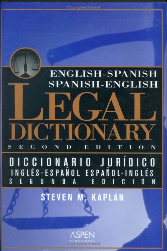 9780735512962: Engish-Spanish Legal Dictionary