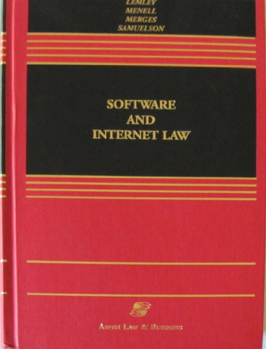 Beispielbild fr Software and Internet Law 2000 zum Verkauf von Better World Books