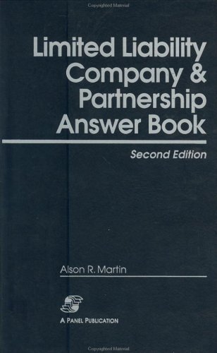Beispielbild fr Limited Liability Company and Partnership Answer Book, 2nd Edition zum Verkauf von HPB-Red
