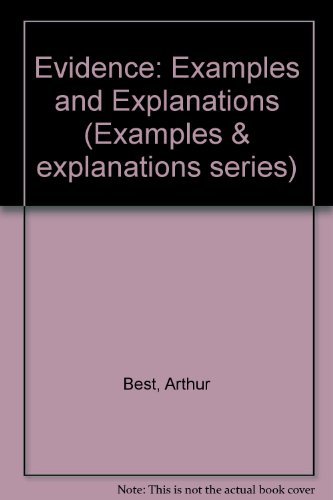 Stock image for Evidence: Examples and Explanations (Examples & Explanations Series) for sale by BookHolders
