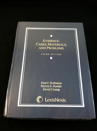 Stock image for Problems, Cases, and Materials on Evidence 3rd Edition (Casebook) for sale by Save With Sam