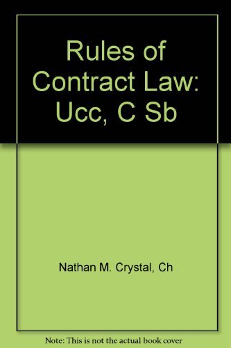 Stock image for Rules of Contract Law: Statutory Supplement 2001-2002 for sale by a2zbooks