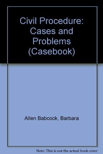 Stock image for Civil Procedure : Cases and Problems for sale by HPB-Red