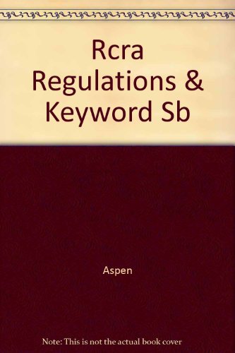 Stock image for Rcra Regulations and Keyword Index for sale by SecondSale