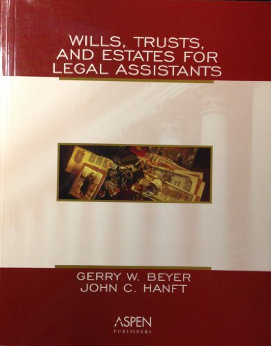 Stock image for Wills, Trusts, and Estates for Legal Assistants for sale by Better World Books