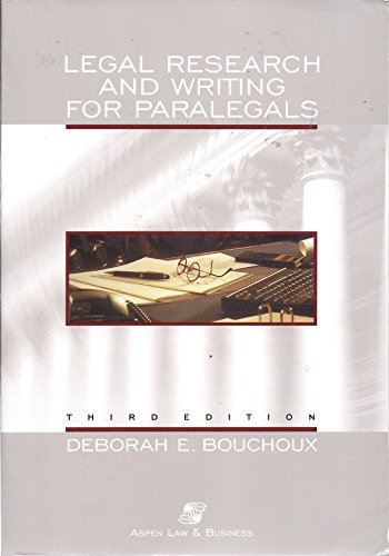 9780735524125: Legal Research and Writing for Paralegals