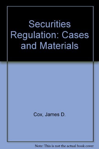 9780735524361: Securities Regulation: Cases and Materials, 2002