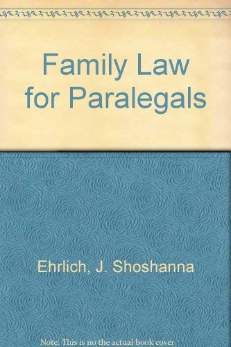 Imagen de archivo de Family Law for Paralegals a la venta por ThriftBooks-Dallas