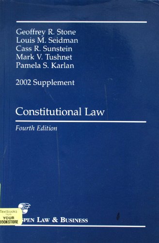 Beispielbild fr Constitutional Law 2002 zum Verkauf von Wonder Book