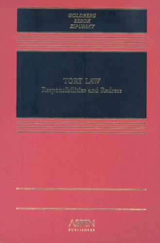 Beispielbild fr Tort Law: Responsibilities and Redress zum Verkauf von BooksRun