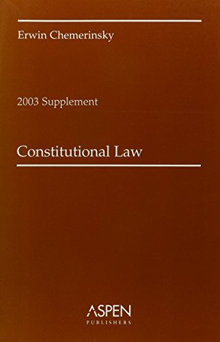 Imagen de archivo de Constitutional Law Case 2003 a la venta por Books From California