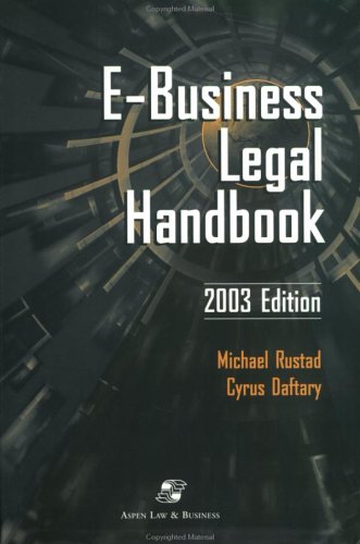 Stock image for E-Business Legal Handbook: 2003 for sale by WookieBooks