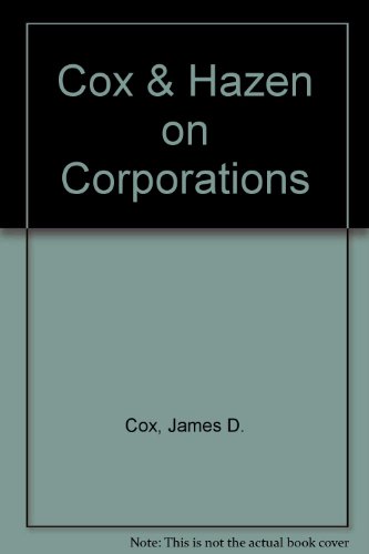 9780735530546: Cox & Hazen on Corporations