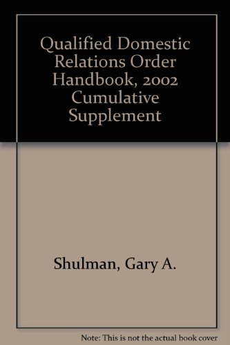 9780735531680: Qualified Domestic Relations Order Handbook, 2002 Cumulative Supplement