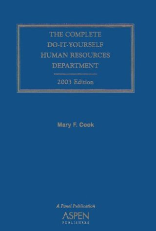9780735535640: Complete Do- It -Yourself Human Resources Department, 2003