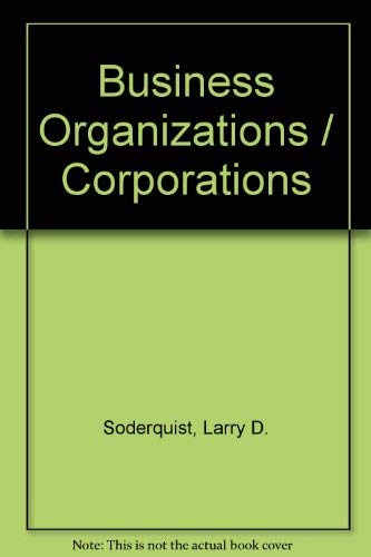 9780735535671: Business Organizations / Corporations