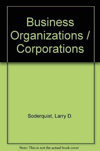 Business Organizations / Corporations (9780735535671) by Casenote Legal Briefs