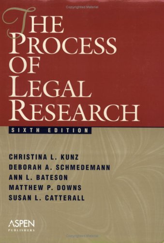 Beispielbild fr The Process of Legal Research zum Verkauf von ThriftBooks-Atlanta