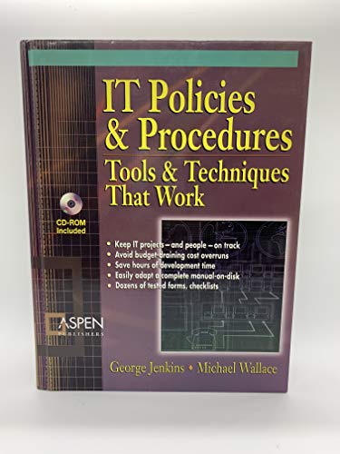 9780735537439: IT Policies & Procedures: Tools & Techniques That Work