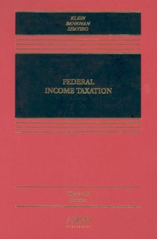 Federal Income Taxation 13/E HB (9780735537484) by Klein Et Al.