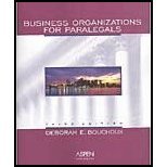 Stock image for Business Organizations for Paralegals for sale by ThriftBooks-Dallas