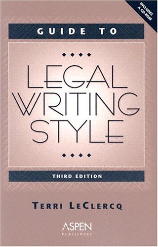 Imagen de archivo de Guide to Legal Writing Style a la venta por Wonder Book
