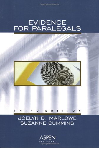 9780735540507: Evidence for Paralegals 2004