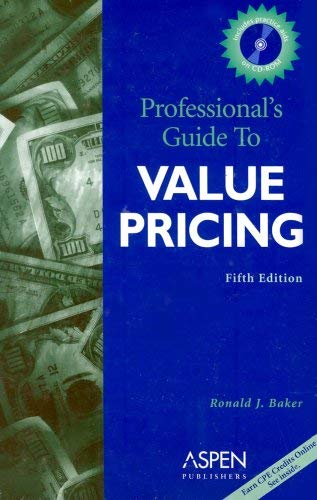 Imagen de archivo de Professional's Guide to Value Pricing [With CD] a la venta por ThriftBooks-Dallas