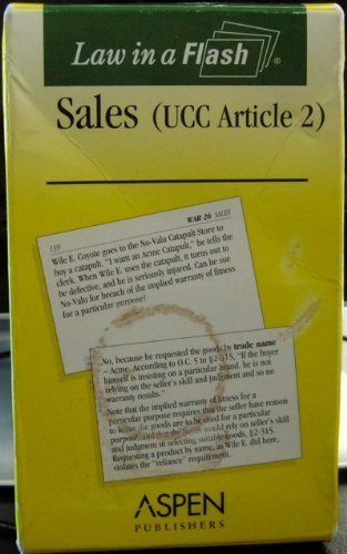 Sales, UCC Article 2 (9780735544840) by Emanuel, Steven