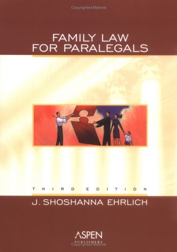 Imagen de archivo de Family Law For Paralegals a la venta por SecondSale