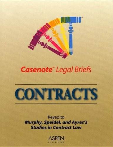 Imagen de archivo de Casenote Legal Briefs: Contracts - Keyed to Murphy, Speidel & Ayres a la venta por HPB-Red