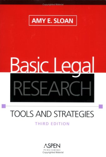 Imagen de archivo de Basic Legal Research: Tools And Strategies a la venta por SecondSale