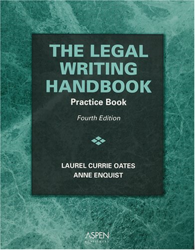 Imagen de archivo de Legal Writing Handbook: Practice Book 4e a la venta por SecondSale