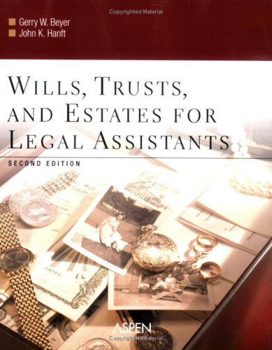 Stock image for Wills, Trusts, and Estates for Legal Assistants for sale by Better World Books: West