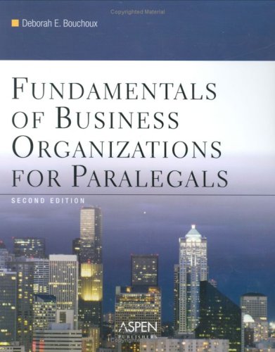 9780735558434: Fundamentals of Business Organizations for Paralegals