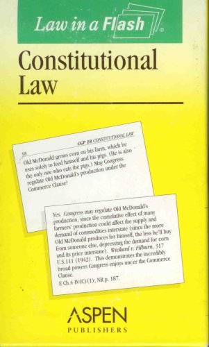 Constitutional Law (Law in a Flash Cards) (9780735558823) by Steven Emanuel