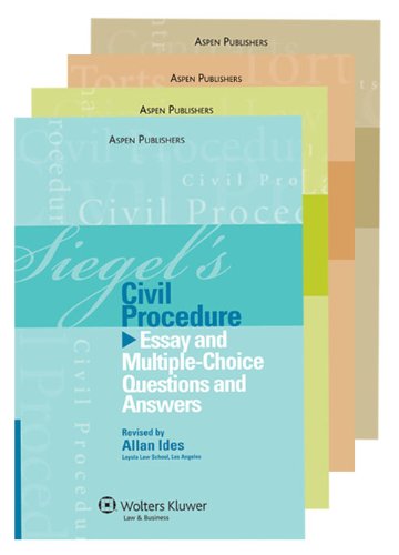 9780735561472: Siegel's 5 Volume Set: Criminal Law/Civil Procedure/Contracts/Property/Torts