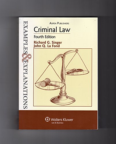 Imagen de archivo de Criminal Law (The Examples & Explanations Series), 4e a la venta por HPB-Diamond