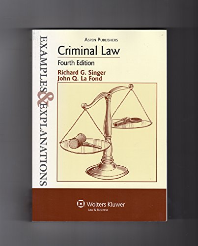 9780735562431: Criminal Law (The Examples & Explanations Series), 4e