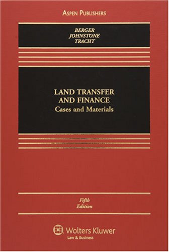 Stock image for Land Transfer and Finance: Cases and Materials for sale by Irish Booksellers