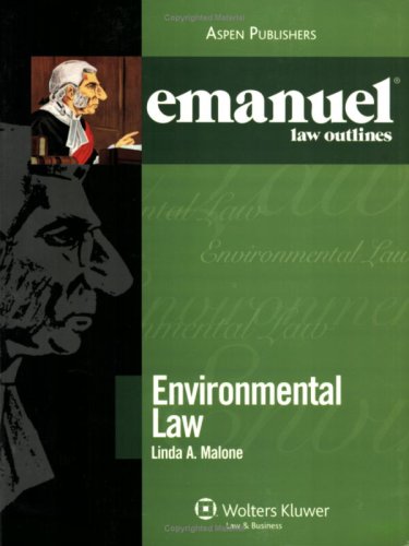 Beispielbild fr Emanuel Law Outlines : Environmental Law Outline 2006 zum Verkauf von Better World Books