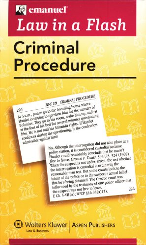 Criminal Procedure (Law in a Flash Cards) (9780735563605) by Steven L. Emanuel