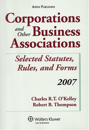 Stock image for Corporations and Other Business Associations: Selected Statutes, Rules, and Forms for sale by a2zbooks
