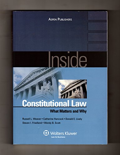 Stock image for Inside Constitutional Law: What Matters and Why for sale by Open Books