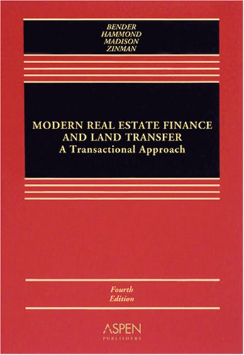 Stock image for Modern Real Estate Finance and Land Transfer: A Transactional Approach for sale by Irish Booksellers