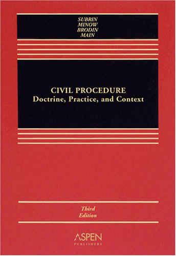 Imagen de archivo de Civil Procedure: Doctrine, Practice, and Context a la venta por ThriftBooks-Atlanta