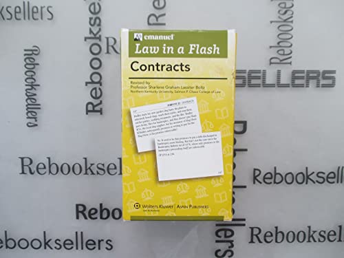 Law in a Flash: Contracts (9780735570597) by Steven Emanuel