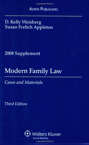 Stock image for Modern Family Law: Cases & Materials 2008 Supplement for sale by Basement Seller 101