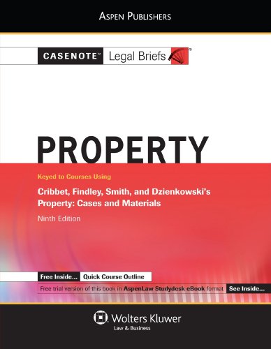 Stock image for Property: Cribbet Johnson Findley & Smith 2008 (Casenote Legal Briefs) for sale by BooksRun