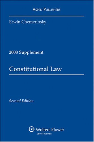 Stock image for Constitutional Law Case 2008 Supplement for sale by HPB-Ruby